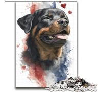 Rompecabezas de Acuarela de Rottweiler (2000 Piezas) para Adolescentes, Apto para Mayores de 14 años, Ideal como decoración de Pared, Regalo de cumpleaños y único (70x100cm)