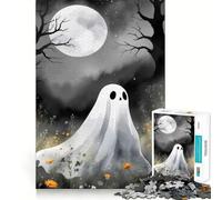 Rompecabezas de Acuarela Fantasma en un Campo Floral de 1000 Piezas Juguete de construcción Focus Building Ensamblaje Firme y Seguro Juguete de Entretenimiento para Interiores (38x52cm)