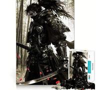 Rompecabezas de Acuarela Ninja Samurai para Adultos, 1000 Piezas, fortalece la Memoria, vínculo Familiar, Bordes limpios, Regalo de cumpleaños (38x26cm)
