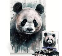 Rompecabezas de Acuarela Panda Beauty para Adultos, 1000 Piezas, Recall Upgrade Peaceful Time Tight Cut Santa Wish List (50x75cm)