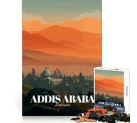 Rompecabezas de Addis Abeba, Etiopía, para Adultos, 1000 Piezas, para Practicar el razonamiento, Actividad de Ocio, Bordes de Primera Calidad, Regalo navideño (38x26cm)