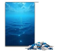 Rompecabezas de Agua Azul Infinita 1000 Piezas de Madera para Adultos y niños a Partir de 12 años. Diversión Familiar 1000 Piezas (75 x 50 cm).