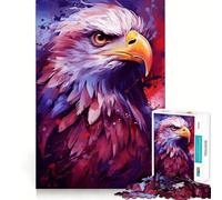 Rompecabezas de águila Calva Americana para Adultos,1000 Piezas,para estimular la concentración,Divertido,tamaño Uniforme,Piezas precisas,Actividad para Fortalecer los Lazos Familiares (50x75cm)
