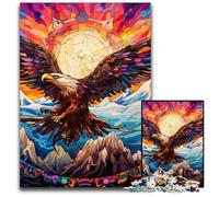 Rompecabezas de águila Colorida de 1000 Piezas, Ideal para Adultos, Actividades Familiares, decoración del hogar, Regalo navideño, 50x75cm/19,68x29,52 Pulgadas.