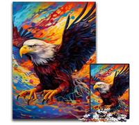 Rompecabezas de águila Colorida de 1000 Piezas para Adultos, decoración del hogar, Juego de ingenio, 26x38cm/10,23x14,96 Pulgadas.