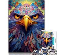 Rompecabezas de águila de Colores, 1000 Piezas, para Adultos, Regalo, Arte al carbón, para Pasar el rato, decoración del hogar, 75x50cm