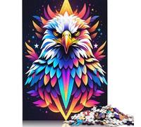 Rompecabezas de águila de neón de Colores, decoración única para el hogar, 100% cartón Reciclado, Día del Niño, 1000 Piezas (26 x 38 cm)