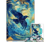 Rompecabezas de águila del Cielo Nocturno para Adultos y Adolescentes, Ayuda a ejercitar el Cerebro, Juguetes adictivos para Cultivar la Paciencia, interacción Entre Padres e Hijos, 38x26cm