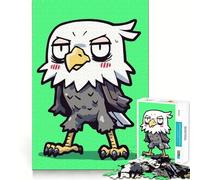 Rompecabezas de águila Enojada de Dibujos Animados de 1000 Piezas Juego de Habilidad Mental Ajuste Estable Sin Piezas Que se muevan Pasatiempo Divertido para Fines de Semana Largos (50x75cm)
