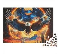 Rompecabezas de águila rapaz cósmica,1000 Piezas,Acabado Mate,cartón Grueso,Actividad grupal,Regalo de cumpleaños para Adultos,Familia,Adolescentes avanzados,52x38cm/1000 Piezas