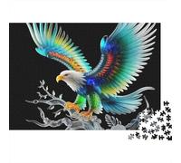 Rompecabezas de águila Splash Raptor de 1000 Piezas de cartón Reciclado.Un día lluvioso,un Momento de Tranquilidad,un pasatiempo Adultos,Adolescentes,entusiastas y Principiantes.52x38cm/1000 Piezas.