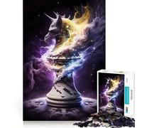 Rompecabezas de ajedrez Peón de la Noche para Adultos, 1000 Piezas, Logic Boost Toy Group Joy Premium Edge, Sorpresa de cumpleaños (50x75cm)