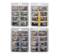 Rompecabezas De Alambre Metálico - Juguete Para Desarrollar Inteligencia Y Pensamiento | Desbloquear Rompecabezas De Hilo Trenzado - Para Adolescentes Adultos Casa Escuela Viaje Regalos De Fiestas