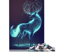 Rompecabezas de Alce espectral, Juguete de descompresión, Rompecabezas Rectangular de Papel para niños y Adultos a Partir de 12 años, 1000 Piezas (75 x 50 cm)