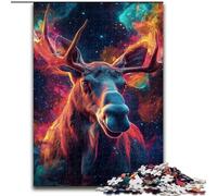 Rompecabezas de Alce galáctico para Adolescentes, 1000 Piezas, Juegos educativos, decoración del hogar y Regalos para Toda la Familia (26x38cm)