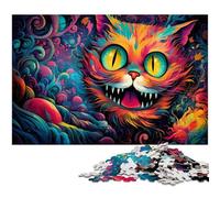 Rompecabezas de Alicia en el país de Las Maravillas 1000 Piezas para Adultos. Entretenimiento Relajante, Navidad y decoración del hogar. 50x75cm/19,68x29,52 Pulgadas.