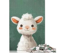 Rompecabezas de Alpaca Alegre (1000 Piezas, 75 x 50 cm) de cartón 100% Reciclado, niño o niña.