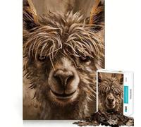 Rompecabezas de Alpaca de 1000 Piezas Juego de Memoria Cerebral, Cortado con láser Actividad Absorbente para Noches tranquilas (50x75cm)