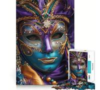 Rompecabezas de Alta dificultad para Adultos con máscara de Carnaval Veneciana ornamentada, 1000 Piezas, fácil de armar, Ideal para el Ocio y como Regalo artístico (50x75cm)