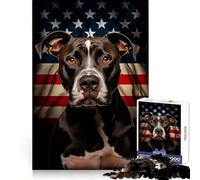 Rompecabezas de American Pit Bull Terrier de 1000 Piezas para Adolescentes Habilidad analítica, Escape Tranquilo, unión (50x75cm)