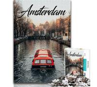 Rompecabezas de Ámsterdam para Adultos, 1000 Piezas, Ayuda a ejercitar el Cerebro, Juguetes adictivos para Cultivar la Paciencia, Apto para Parejas, 50x75cm