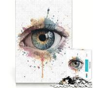 Rompecabezas de anatomía del Ojo en Acuarela de 1000 Piezas para Adolescentes Entrenamiento de Memoria Diversión conexión Limpia y sin interrupciones Actividad grupal Relajante para Interiores