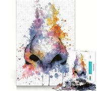 Rompecabezas de anatomía Nasal en Acuarela para Adolescentes 1000 Piezas Juego para estimular la Mente Montaje Firme y Seguro Actividad para Fortalecer los Lazos Familiares (50x75cm)