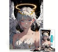 Rompecabezas de ángel con alas Blancas para Adultos,1000 Piezas,Juego Think Boost,Estructura de Encaje precisa,fácil de Aprender,diversión para Toda la Familia (38x52cm)