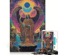 Rompecabezas de ángel con alas y orbe,1000 Piezas,Juguete de construcción Focus Building,Ajuste Firme,Montaje Seguro,Juguete de Entretenimiento para Interiores (38x52cm)