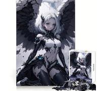 Rompecabezas de ángel y Diablo Blanco para Adolescentes, 1000 Piezas, para desarrollar la concentración, Relajarse y Disfrutar del Tiempo Libre (50x75cm)