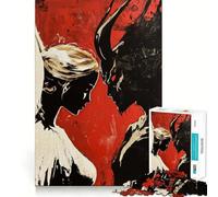 Rompecabezas de ángeles y Demonios de 1000 Piezas para Adultos Juego Que estimula la Mente Superficie Lisa y sin Rebabas Un pasatiempo Fascinante para los Momentos de Ocio (38x26cm)