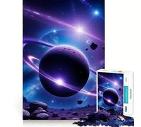 Rompecabezas de Anillos del Planeta Saturno para Adultos, 1000 Piezas Fortalece la Memoria, Alivia la ansiedad, Borde Liso, cálida Sorpresa (38x52cm)