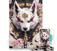 Rompecabezas de Animales con diseño de Perro Akita Blanco y Katana para Adultos 1000 Piezas Juego Think Boost Estructura de Encaje precisa fácil de Aprender diversión para Toda la Familia (38x26cm)