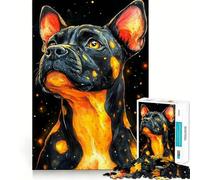 Rompecabezas de Animales con Forma de Perro Pit Bull en el Espacio, 1000 Piezas, para Adultos, Juguete Intelectual, Relajante y Divertido, Corte preciso, (38x26cm)