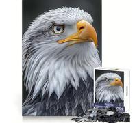 Rompecabezas de Animales con Retrato de águila Calva, 1000 Piezas, para adolescentesPiensa Que el Tiempo de Entrenamiento está Bien empleadoBordes definidosRegalo Festivo (38x26cm)