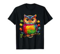 Rompecabezas de Animales de búho para concienciación sobre el Autismo, está Bien ser Diferente Camiseta
