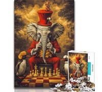 Rompecabezas de Animales de Circo para Adultos y Adolescentes, 1000 Piezas, Juguetes educativos, Juegos para aliviar el estrés, Lista de Deseos con Papá Noel, 50x75cm