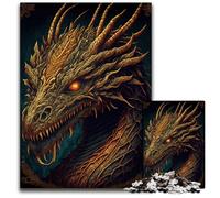 Rompecabezas de Animales de dragón de 1000 Piezas para Adultos Rompecabezas Imposible para Adultos navideño y decoración del hogar 1000 Piezas (38 x 26 cm)