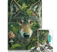 Rompecabezas de Animales de fantasía Lobo 1000 Piezas para Adolescentes para Juego Educativo desafío Juguete colección de Artistas Bellas Artes 38x26cm