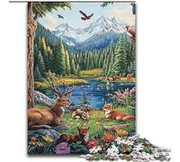 Rompecabezas de Animales de montaña para Adultos, 1000 Piezas, Ideal para Relajarse y Disfrutar del Tiempo Libre, fomenta el Amor en Pareja 26x38cm