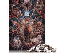 Rompecabezas de Animales del Bosque, Rompecabezas de cartón Premium para niños y Adultos a Partir de 12 años, 1000 Piezas (75 x 50 cm)