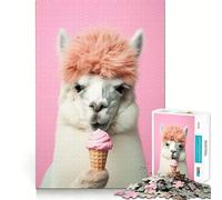 Rompecabezas de Animales Divertidos de Alpaca para Adultos,1000 Piezas,para estimular la concentración,Divertido,tamaño Uniforme,Piezas precisas,Actividad para Fortalecer los Lazos Familiares