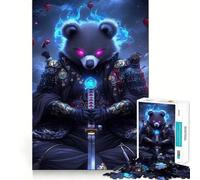 Rompecabezas de Animales Guerreros Panda samurái para Adolescentes, 1000 Piezas, Mejora la Memoria, Tiempo Sereno, Corte Premium, Regalo de cumpleaños (38x26cm)