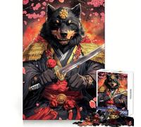 Rompecabezas de Animales Guerreros samurái Rottweiler para Adolescentes, 1000 Piezas, Juguete para desarrollar la Mente, diseño de Ocio Suave, Regalo Premium (38x26cm)