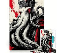 Rompecabezas de Animales Marinos del Pulpo Cthulhu King para Adultos, 1000 Piezas, Juguete de lógica sólida, diversión Sencilla, Corte de precisión, (38x52cm)