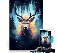 Rompecabezas de Animales,Naturaleza,Ciervos y Cosmos,1000 Piezas,Juguete para desarrollar la Capacidad cognitiva,Superficie Lisa y sin Rebabas,Actividad Relajante para Grupos en Interiores (38x26cm)