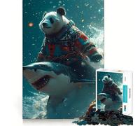 Rompecabezas de Animales Oso Panda 1000 Piezas para Adolescentes Desarrollo de Habilidades mentales Diversión en Familia Bordes precisos Regalo Memorable (50x75cm)