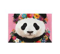 Rompecabezas de animales panda con coronas para niños, entretenimiento e inteligencia, los mejores regalos para tu familia, rompecabezas para adultos, 500 piezas