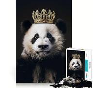Rompecabezas de Animales Panda, Lindo Rey, 1000 Piezas, Juguete para desarrollar la Mente, Juego Relajante, Pieza de colección de Arte de Corte preciso (50x75cm)