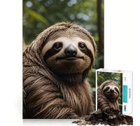 Rompecabezas de Animales Perezosos para Adolescentes, 1000 Piezas, Juguete para estimular la lógica, alegría Familiar, Borde Premium, 50x75cm